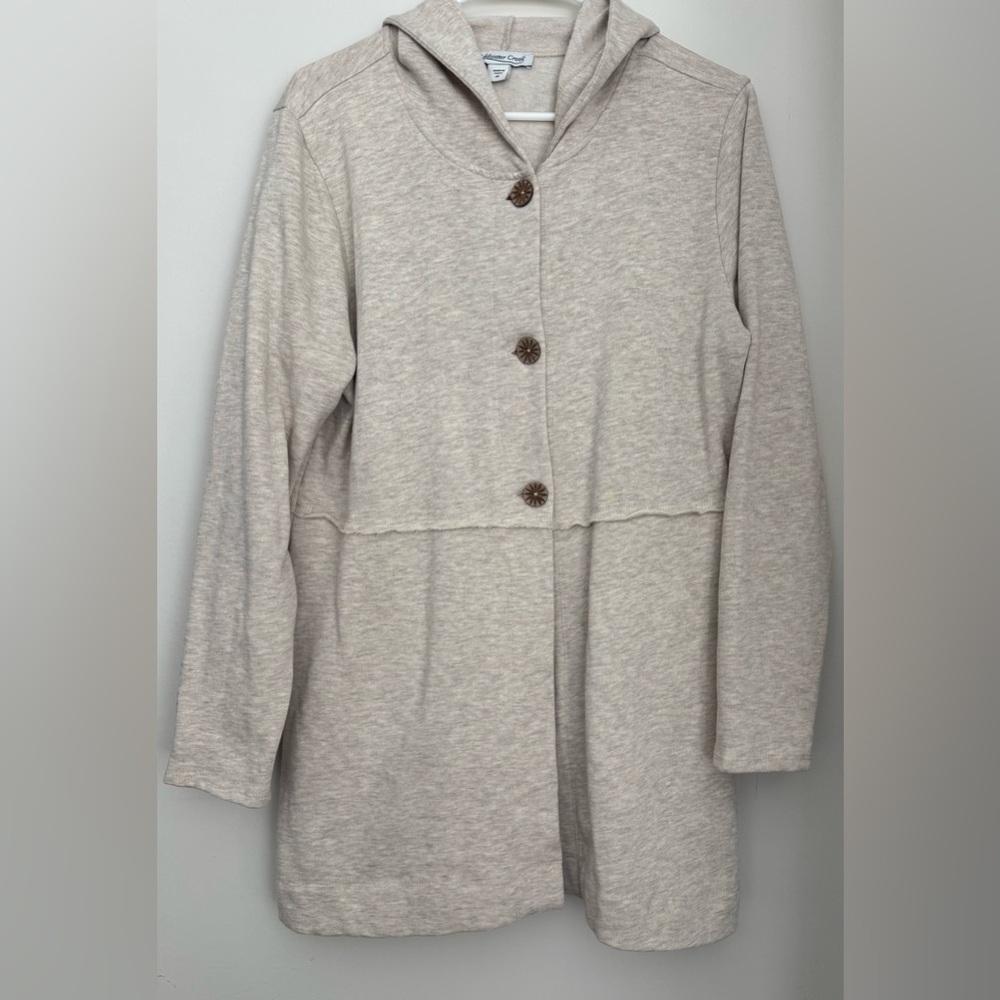 Coldwater Creek Cream Hooded Jacket
